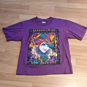 Vibrant Purple Mardi Gras Kids Tee